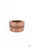 Sunrise Street - Copper Ring - Paparazzi Accessories Ring Bedazzle Me Pretty Mobile Fashion Boutique