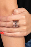 Sunrise Street - Copper Ring - Paparazzi Accessories Ring Bedazzle Me Pretty Mobile Fashion Boutique
