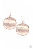 Sunrise Stunner - Rose Gold Earrings - Paparazzi Accessories Earrings Bedazzle Me Pretty Mobile Fashion Boutique