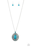 Sunset Sensation - Blue Necklace - Paparazzi Accessories Necklace Bedazzle Me Pretty Mobile Fashion Boutique