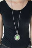 Sunset Sensation - Green Necklace - Paparazzi Accessories Necklace Bedazzle Me Pretty Mobile Fashion Boutique