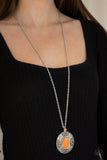 Sunset Sensation - Orange Necklace - Paparazzi Accessories Necklace Bedazzle Me Pretty Mobile Fashion Boutique