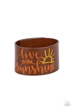 Sunshine Season - Orange Bracelet - Paparazzi Accessories Bracelet Bedazzle Me Pretty Mobile Fashion Boutique