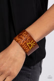 Sunshine Season - Orange Bracelet - Paparazzi Accessories Bracelet Bedazzle Me Pretty Mobile Fashion Boutique