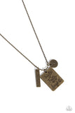 Sunshine Sight - Brass Necklace - Paparazzi Accessories Necklace Bedazzle Me Pretty Mobile Fashion Boutique