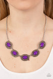Sunshiny Shimmer - Purple Necklace - Paparazzi Accessories Necklace Bedazzle Me Pretty Mobile Fashion Boutique