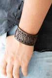 Super Sporty - Brown Bracelet - Paparazzi Accessories Bracelet Bedazzle Me Pretty Mobile Fashion Boutique