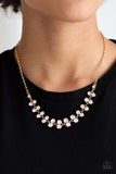 Super Starstruck - Gold Necklace - Paparazzi Accessories Necklace Bedazzle Me Pretty Mobile Fashion Boutique