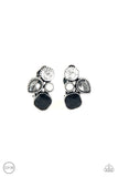 Super Superstar - Black Clip-On Earrings - Paparazzi Accessories Clip-On Earrings Bedazzle Me Pretty Mobile Fashion Boutique