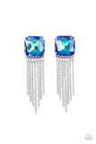 Supernova Novelty - Blue Post Earrings - Paparazzi Accessories Post Earrings FS-Bedazzle Me Pretty Mobile Fashion Boutique