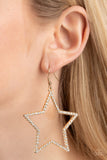 Supernova Sparkle - Gold Earrings - Paparazzi Accessories Earrings Bedazzle Me Pretty Mobile Fashion Boutique