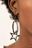 Superstar Showcase - Black Earrings - Paparazzi Accessories Earrings Bedazzle Me Pretty Mobile Fashion Boutique