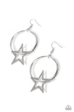 Superstar Showcase - Silver Earrings - Paparazzi Accessories Earrings Bedazzle Me Pretty Mobile Fashion Boutique