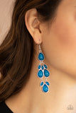 Superstar Social - Blue Earrings - Paparazzi Accessories Earrings Bedazzle Me Pretty Mobile Fashion Boutique