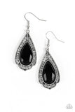 Superstar Stardom - Black Earrings - Paparazzi Accessories Earrings Bedazzle Me Pretty Mobile Fashion Boutique