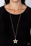 Superstar Stylist - Gold Necklace - Paparazzi Accessories Necklace Bedazzle Me Pretty Mobile Fashion Boutique
