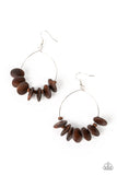 Surf Camp - Brown Earrings - Paparazzi Accessories Earrings Bedazzle Me Pretty Mobile Fashion Boutique