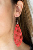 Surf Scene - Red Earrings - Paparazzi Accessories Earrings Bedazzle Me Pretty Mobile Fashion Boutique