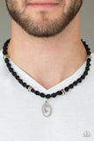 Surfer Spiral - Silver MEN'S Necklace - Paparazzi Accessories Necklace Bedazzle Me Pretty Mobile Fashion Boutique