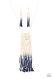 Surfin The Net - Blue Necklace - Paparazzi Accessories Necklace Bedazzle Me Pretty Mobile Fashion Boutique