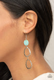 Surfside Shimmer - Blue Earrings - Paparazzi Accessories Earrings Bedazzle Me Pretty Mobile Fashion Boutique