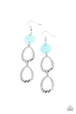 Surfside Shimmer - Blue Earrings - Paparazzi Accessories Earrings Bedazzle Me Pretty Mobile Fashion Boutique