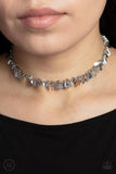 Surreal Shimmer - Silver Necklace - Paparazzi Accessories Necklace Bedazzle Me Pretty Mobile Fashion Boutique