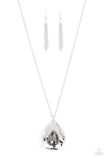 Surrealist Sparkle - Silver Necklace - Paparazzi Accessories Necklace Bedazzle Me Pretty Mobile Fashion Boutique