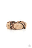 Survival of the Fittest - Brown Bracelet - Paparazzi Accessories Bracelet Bedazzle Me Pretty Mobile Fashion Boutique