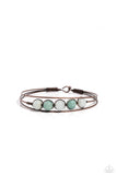 Suspended Symmetry - Copper Bracelet - Paparazzi Accessories Bracelet Bedazzle Me Pretty Mobile Fashion Boutique