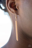 Swank Bank - Gold Necklace - Paparazzi Accessories Necklace Bedazzle Me Pretty Mobile Fashion Boutique