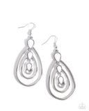 Sweat and TIERS - White Earrings - Paparazzi Accessories Earrings Bedazzle Me Pretty Mobile Fashion Boutique