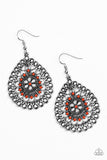Sweet As Spring - Orange Earrings - Paparazzi Accessories Earrings Bedazzle Me Pretty Mobile Fashion Boutique