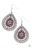 Sweet As Spring - Pink Earrings - Paparazzi Accessories Earrings Bedazzle Me Pretty Mobile Fashion Boutique