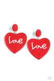 Sweet Seeds - Red Post Earrings - Paparazzi Accessories Post Earrings Bedazzle Me Pretty Mobile Fashion Boutique
