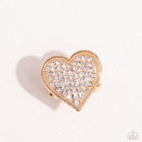 Sweet Serendipity - Gold Ring - Paparazzi Accessories Ring Bedazzle Me Pretty Mobile Fashion Boutique