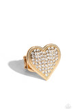 Sweet Serendipity - Gold Ring - Paparazzi Accessories Ring Bedazzle Me Pretty Mobile Fashion Boutique