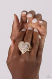 Sweet Serendipity - Gold Ring - Paparazzi Accessories Ring Bedazzle Me Pretty Mobile Fashion Boutique