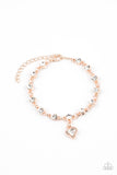 Sweet Sixteen - Rose Gold Bracelet - Paparazzi Accessories Bracelet Bedazzle Me Pretty Mobile Fashion Boutique
