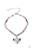 Sweetheart Secrets - Pink Bracelet - Paparazzi Accessories Bracelet Bedazzle Me Pretty Mobile Fashion Boutique