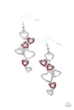 Sweetheart Serenade - Red Earrings - Paparazzi Accessories Earrings Bedazzle Me Pretty Mobile Fashion Boutique
