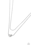 Sweetheart Series - Silver Necklace - Paparazzi Accessories Necklace Bedazzle Me Pretty Mobile Fashion Boutique
