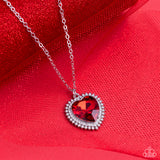 Sweethearts Stroll - Red Necklace - Paparazzi Accessories Necklace Bedazzle Me Pretty Mobile Fashion Boutique