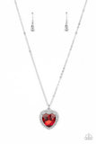 Sweethearts Stroll - Red Necklace - Paparazzi Accessories Necklace Bedazzle Me Pretty Mobile Fashion Boutique