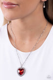 Sweethearts Stroll - Red Necklace - Paparazzi Accessories Necklace Bedazzle Me Pretty Mobile Fashion Boutique