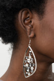 Sweetly Effervescent - Silver Earrings - Paparazzi Accessories Earrings Bedazzle Me Pretty Mobile Fashion Boutique