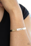 Sweetly Named - Gold Bracelet - Paparazzi Accessories Bracelet FS-Bedazzle Me Pretty Mobile Fashion Boutique