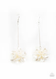 Swing Big - White Earrings - Paparazzi Accessories Earrings FS-Bedazzle Me Pretty Mobile Fashion Boutique