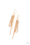 Swing Dance Dazzle - Gold Earrings - Paparazzi Accessories Earrings Bedazzle Me Pretty Mobile Fashion Boutique