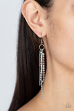 Swing Dance Dazzle - White Earrings - Paparazzi Accessories Earrings Bedazzle Me Pretty Mobile Fashion Boutique